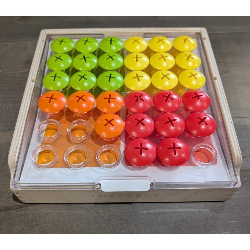 Lovevery Color Sorting Peg Board – Montessori Wooden Toy (missing pegs)